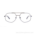 Metal Double Nose Bridge Polygon Glasses Frames